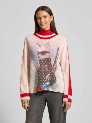 Sweter świąteczny z mieszanki wełny Marc Cain