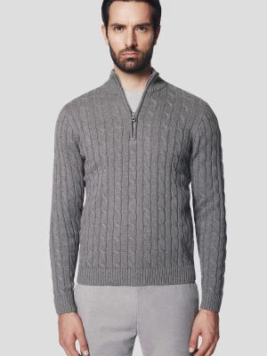 Sweter Szary Bawełniany Vetle Lancerto