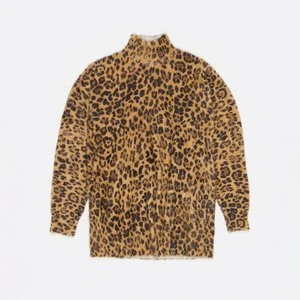 Sweter sztuczne futerko długi Leopard naturalny BIMBA Y LOLA