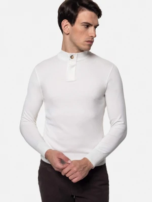 SWETER TIMO TROYER/TYPU TROYER ECRU Z BAWEŁNĄ Recman