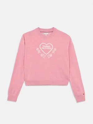 Sweter Tommy Hilfiger różowy