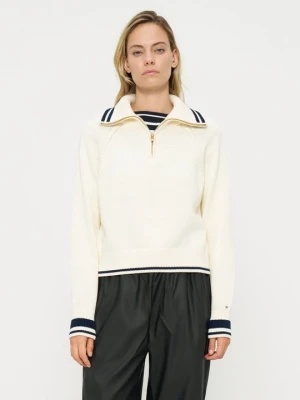 Sweter Tommy Hilfiger beżowy melanż