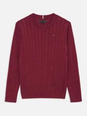 Sweter Tommy Hilfiger bordowy