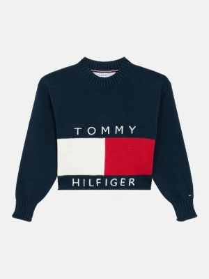 Sweter Tommy Hilfiger granatowy