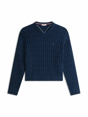Sweter Tommy Hilfiger granatowy