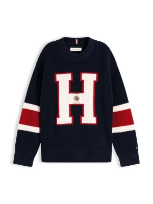 Sweter Tommy Hilfiger granatowy