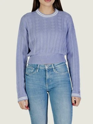 Sweter Tommy Jeans liliowy