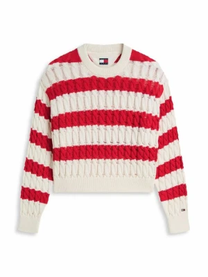 Sweter Tommy Jeans czerwony