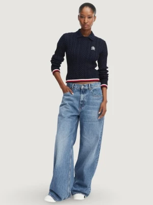 Sweter Tommy Jeans granatowy