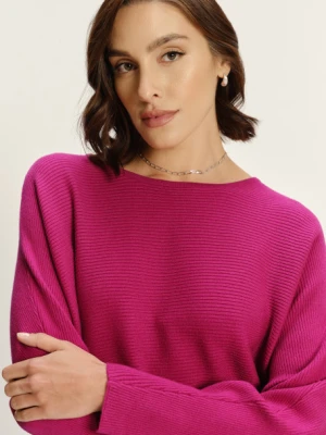 Sweter typu nietoperz w kolorze fuksji Greenpoint