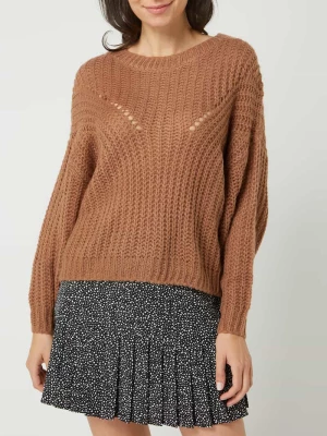 Sweter typu oversized z domieszką wełny Review