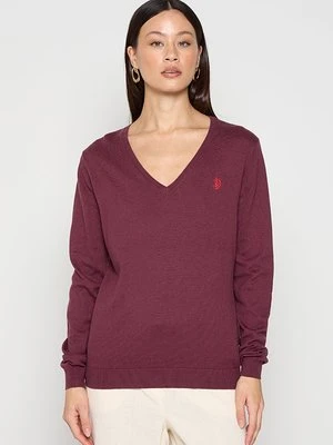 Sweter U.S. POLO ASSN. bordowy
