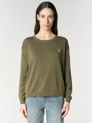 Sweter U.S. POLO ASSN. ciemnozielony