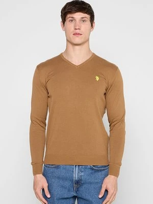 Sweter U.S. POLO ASSN. wielbłądzi