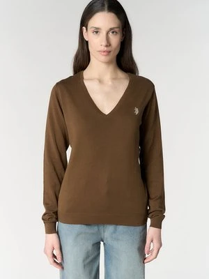 Sweter U.S. POLO ASSN. brązowy