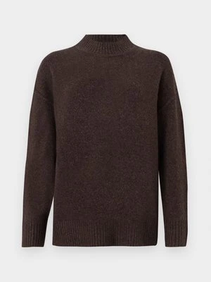 Sweter Vero Moda ciemnobrązowy