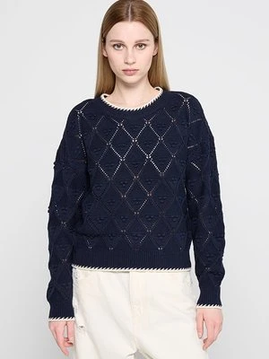 Sweter Vero Moda granatowy