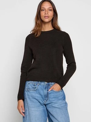 Sweter Vero Moda ciemnobrązowy