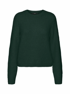 Sweter Vero Moda ciemnozielony