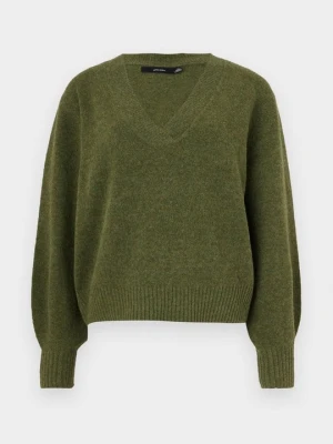 Sweter Vero Moda oliwkowy melanż