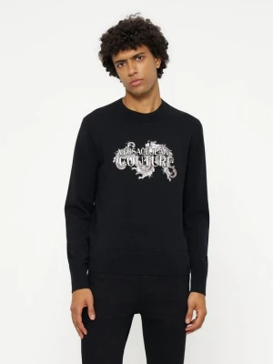 Sweter Versace Jeans Couture metaliczna czerń