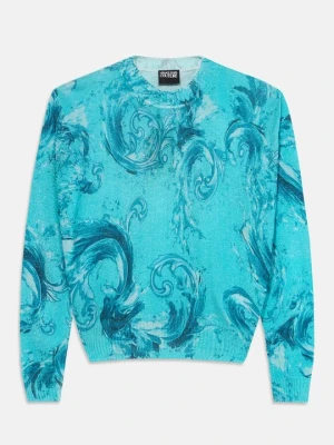 Sweter Versace Jeans Couture niebieski