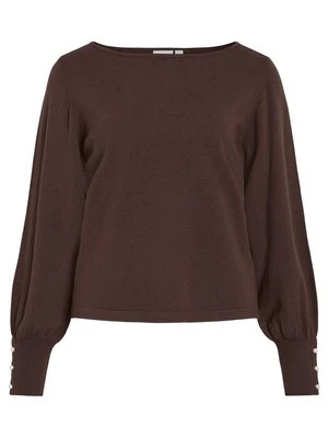Sweter Vila brązowy