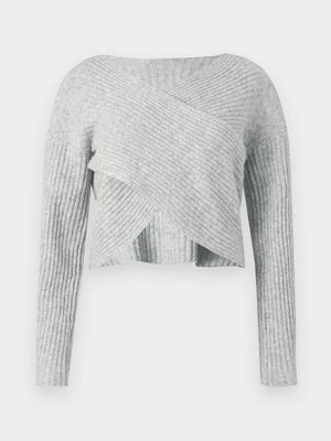 Sweter Vila jasnoszary melanż