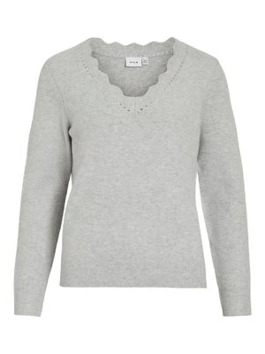 Sweter Vila jasnoszary melanż