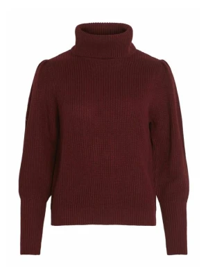 Sweter Vila bordowy