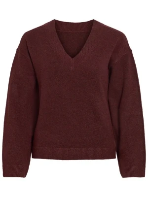 Sweter Vila bordowy