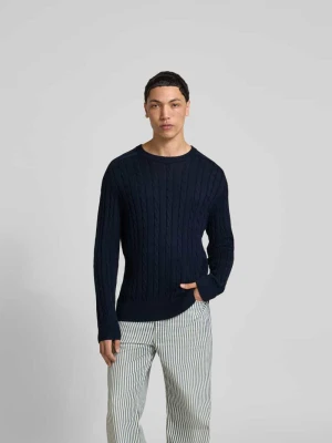 Sweter w dzianinowym wyglądzie, krój slim fit Filippa K Ciemnoniebieski
