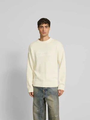 Sweter w dzianinowym wyglądzie Dsquared2 Złamany biały