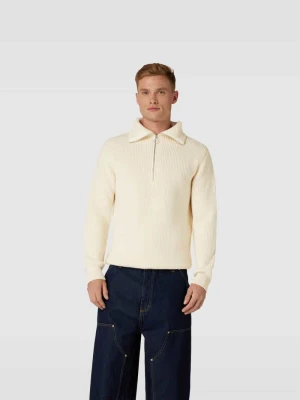 Sweter w dzianinowym wyglądzie Lardini Złamany biały