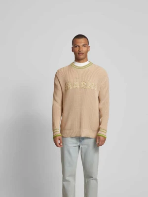 Sweter w dzianinowym wyglądzie Marni Piaskowy