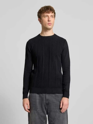 Sweter w dzianinowym wyglądzie o kroju slim fit model 'Baron' Blend