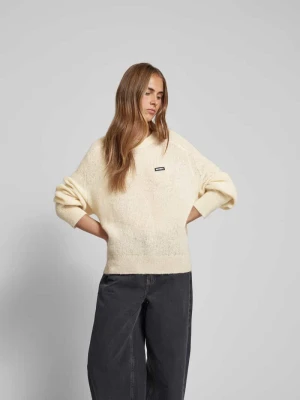 Sweter w dzianinowym wyglądzie ROTATE Beżowy