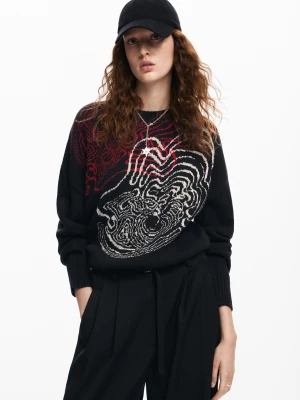 Sweter w fale M. Christian Lacroix Desigual