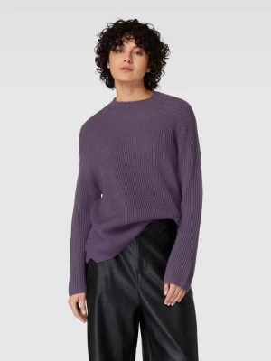 Sweter w jednolitym kolorze z efektem prążkowania comma Casual Identity