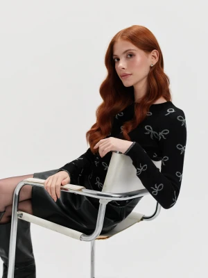 Sweter w kokardki Top Secret