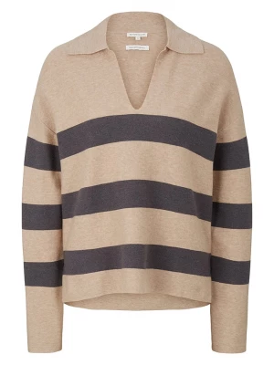 Tom Tailor Sweter w kolorze beżowo-brązowym rozmiar: L