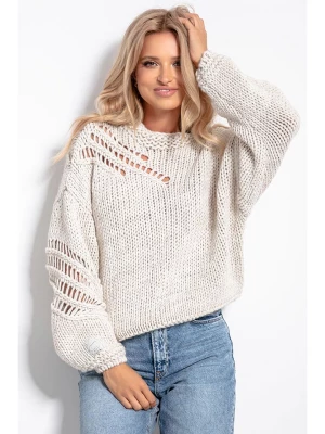fobya Sweter w kolorze beżowym rozmiar: onesize