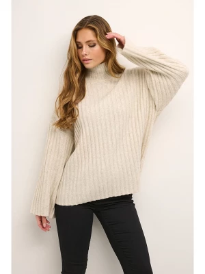 Kaffe Sweter w kolorze beżowym rozmiar: L