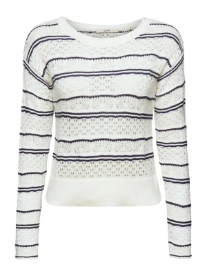 ESPRIT Sweter w kolorze biało-granatowym rozmiar: XL