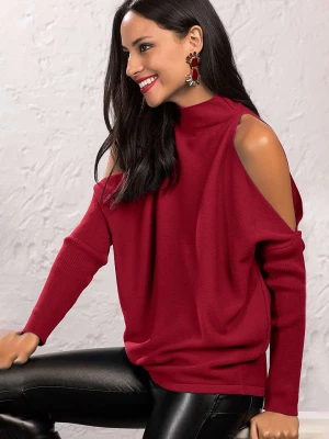 Milan Kiss Sweter w kolorze burgundowym rozmiar: S