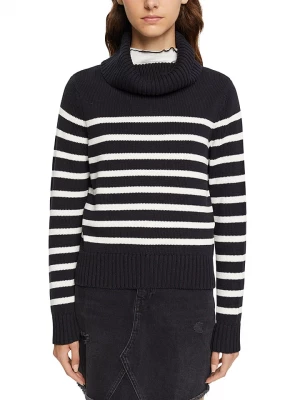 ESPRIT Sweter w kolorze czarno-białym rozmiar: L