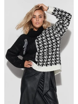 Makadamia Sweter w kolorze czarno-białym ze wzorem rozmiar: onesize