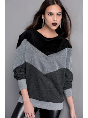 Milan Kiss Sweter w kolorze szaro-czarnym rozmiar: S