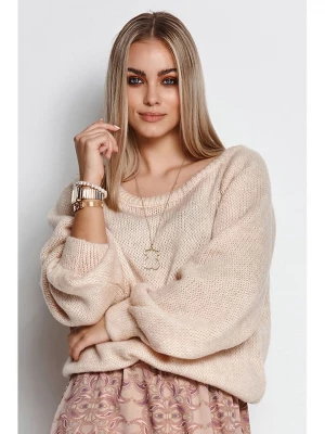 Makadamia Sweter w kolorze jasnobeżowym rozmiar: onesize