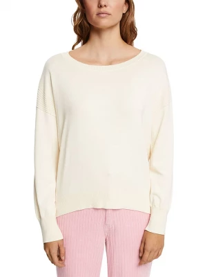 ESPRIT Sweter w kolorze kremowym rozmiar: L